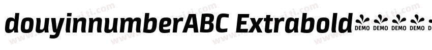 douyinnumberABC Extrabold字体转换